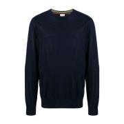 Paul Smith Midnight Blue Merino Wool Sweater Blue, Herr