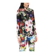 Dolce & Gabbana Rose Garden Satin Skjorta Multicolor, Dam