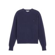 Maison Kitsuné Round-neck Knitwear Blue, Herr