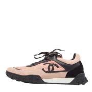 Chanel Vintage Pre-owned Nylon sneakers Pink, Dam