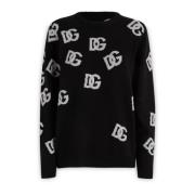 Dolce & Gabbana Round-neck Knitwear Black, Dam