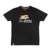 Alpha Industries Hot Wheels Rodger Dodger Tee T-Shirt Black, Herr