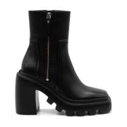 Vic Matié Heeled Boots Black, Dam