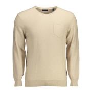 Gant Round-neck Knitwear Beige, Herr