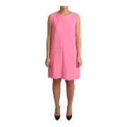 Dolce & Gabbana Pink Shift Sleeveless Knee Length Dress Pink, Dam