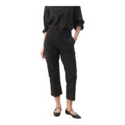 Part Two Cropped Trousers Black, Dam