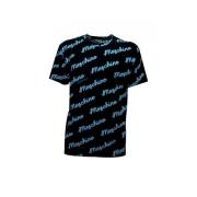 Moschino Svart bomull T-shirt med neontryck Black, Herr