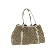 Gucci Vintage Pre-owned Canvas gucci-vskor Beige, Dam