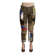 Dolce & Gabbana Cropped Trousers Multicolor, Dam