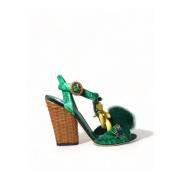 Dolce & Gabbana Flat Sandals Green, Dam