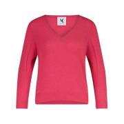 Van Kukil V-neck Knitwear Pink, Dam