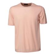 Roberto Collina Tubulär Finish T-shirt Pink, Herr