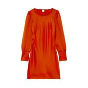 Ines De La Fressange Paris Slim-Fitting Bränd Orange Satinklänning Ora...