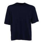 Roberto Collina Italiensk Bomull Boxy T-shirt Blue, Herr