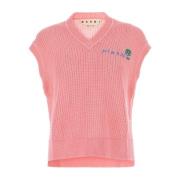 Marni V-neck Knitwear Pink, Dam