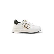 Liu Jo Fantastiska 20 Vita/Guld Paljett Logo Sneakers White, Dam