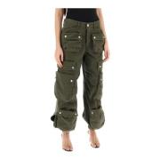 Dsquared2 Wide Trousers Green, Dam