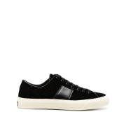 Tom Ford Cambridge Velvet Sneakers Svart/Creme Black, Herr