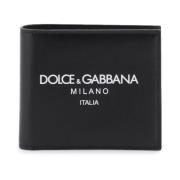Dolce & Gabbana Läder Logopung Black, Herr