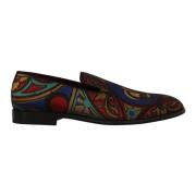 Dolce & Gabbana Multifärgad Jacquard Crown Loafers Skor Multicolor, He...
