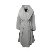 Max Mara Belted Coats Gray, Dam