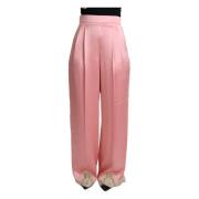 Dolce & Gabbana Wide Trousers Pink, Dam