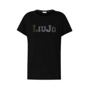 Liu Jo Klassisk T-shirt Black, Dam