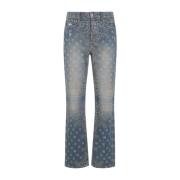 Amiri Bandana Jacquard Straight Jeans Blue, Herr