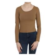 Gianfranco Ferré Long Sleeve Tops Brown, Dam