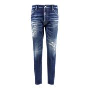 Dsquared2 Jeans med förstörd effekt och logodetalj Blue, Herr