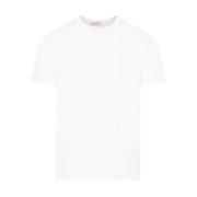 Valentino Bomull T-shirt 0BO Bianco White, Herr