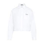 Versace Informal Barock Skjorta i Optisk Vit White, Dam