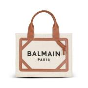 Balmain Liten shoppingväska från B-Army Brown, Dam