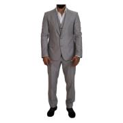 Dolce & Gabbana Single Breasted Suits Gray, Herr