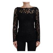 Dolce & Gabbana Long Sleeve Tops Black, Dam