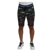 Dolce & Gabbana Vulkantryck Casual Shorts Multicolor, Herr