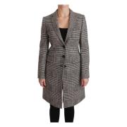 Dolce & Gabbana Single-Breasted Coats Gray, Dam