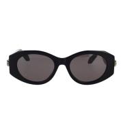 Bvlgari Elegant Oval Solglasögon med Orm Detalj Black, Unisex