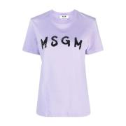 Msgm T-Shirts Purple, Dam