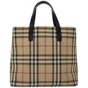 Burberry Vintage Pre-owned Canvas totevskor Beige, Dam