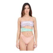 4Giveness Iridescent Monokini med Tricolor Band Multicolor, Dam