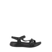 Skechers Flat Sandals Black, Dam