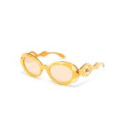 Dolce & Gabbana Gula solglasögon med originalfodral Yellow, Dam