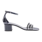 Giuseppe Zanotti Svart Kristalliserad Mesh Sandaler Black, Dam