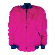 Alberta Ferretti Faux Fur & Shearling Jackets Pink, Dam