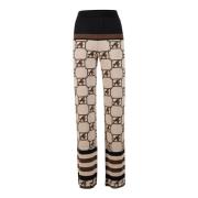 Alberta Ferretti Straight Trousers Multicolor, Dam