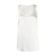 Brunello Cucinelli Vit Ärmlös Top White, Dam