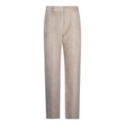 Brunello Cucinelli Elegant Straight Trousers Brown, Dam