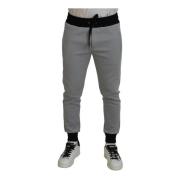 Dolce & Gabbana Autentiska Gråa Joggingbyxor med Dragsko Gray, Herr