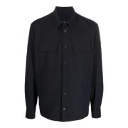 Moncler Casual Shirts Blue, Herr